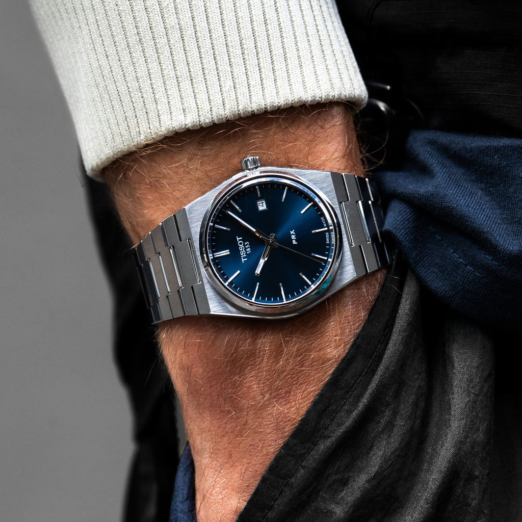 Tissot PRX Powermatic 80 Blue Dial Silver Steel Strap Watch for Men - T137.407.11.041.00