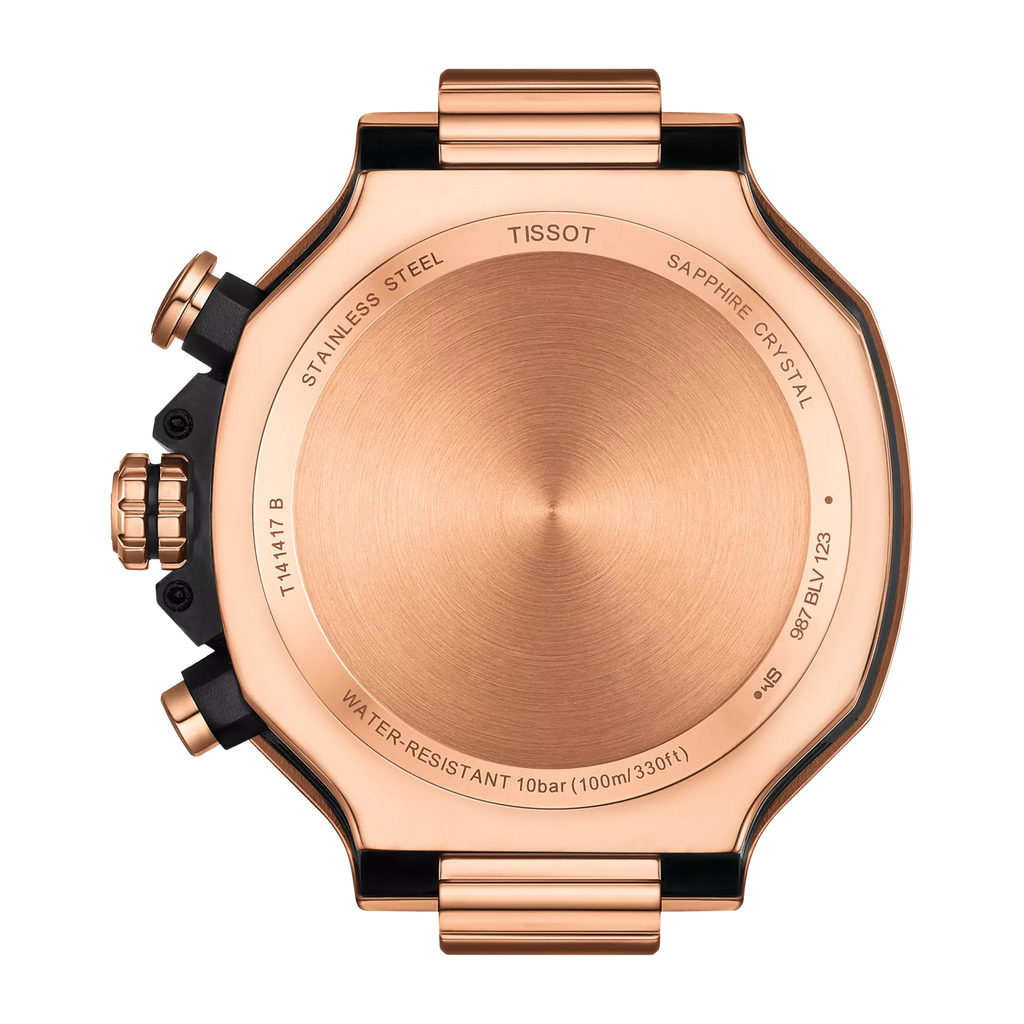 Tissot T Race Chronograph Black Dial Black Rubber Strap Watch For Men - T141.417.37.051.00