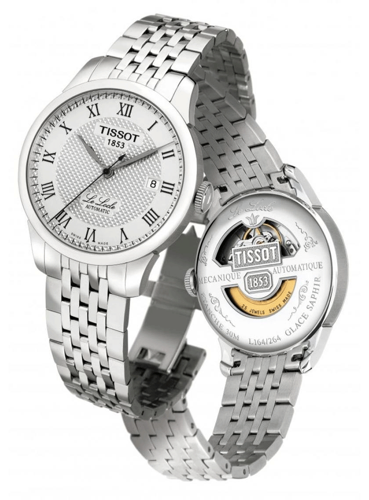 Tissot T Classic Le Locle Automatic White Dial Silver Steel Strap Watch For Men - T41.1.483.33