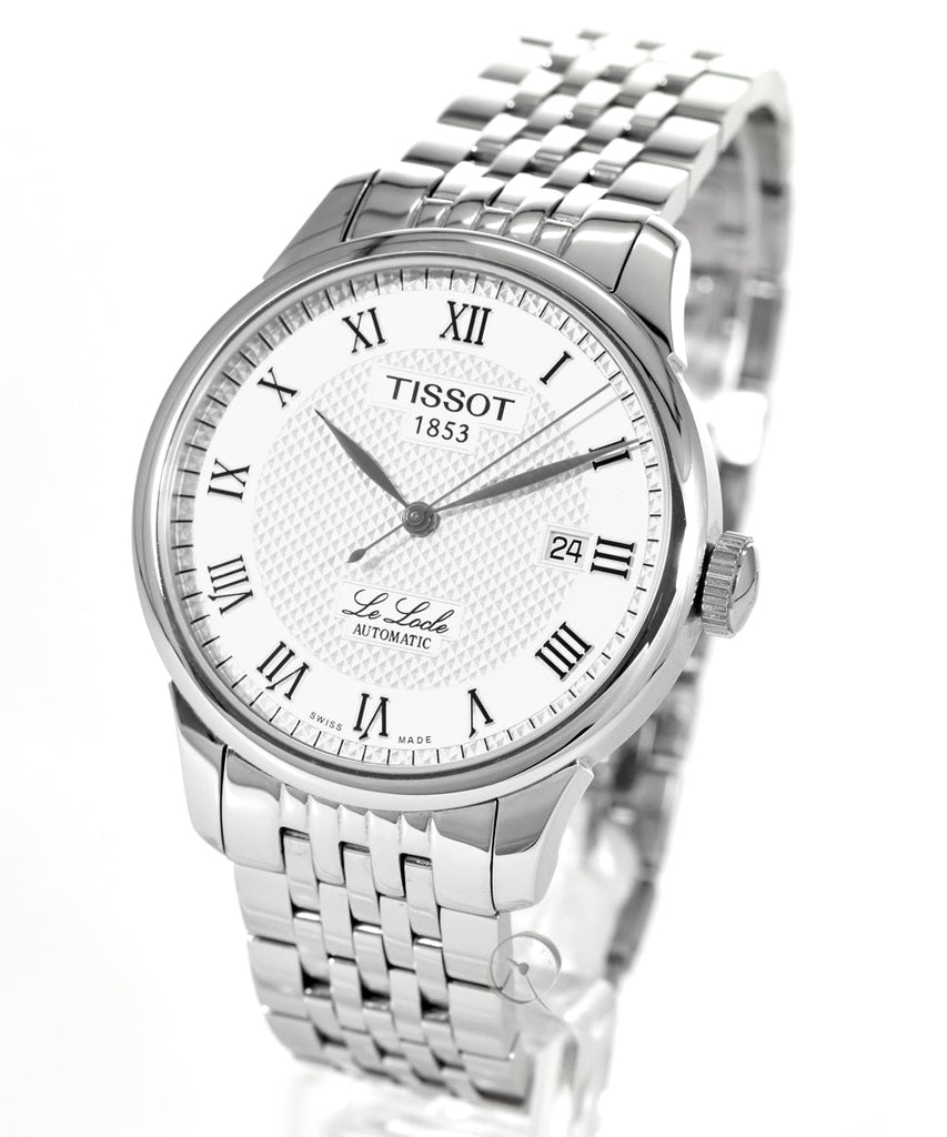 Tissot T Classic Le Locle Automatic White Dial Silver Steel Strap Watch For Men - T41.1.483.33