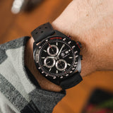 Tag Heuer Formula 1 Automatic Chronograph Black Dial Black Leather Strap Watch for Men - CAZ2011.FT8024