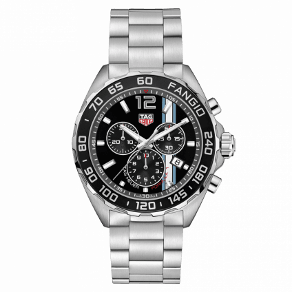 Tag Heuer Formula 1 Chronograph Black Dial Silver Steel Strap Watch for Men - CAZ101H.BA0842