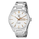 Tag Heuer Carrera Calibre 5 White Dial Silver Steel Strap Watch for Men - WAR201D.BA0723