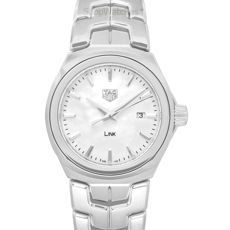 Tag Heuer Link Quartz Mother of Pearl Dial Silver Steel Strap Watch for Women - WBC1310.BA0600