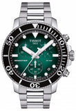 Tissot T120.417.11.091.01 Seastar 1000 Chronograph Men's Watch – Green Dial & Silver Steel Strap