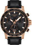 Tissot T125.617.36.051.00 Supersport Chrono Men’s Watch – Black Dial & Black Leather Strap