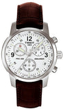 Tissot T Race PRC 200 T17.1.516.32 Chronograph Men's Watch – White Dial & Brown Leather Strap