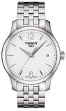 Tissot T063.210.11.037.00 T Classic Tradition Lady Watch – White Dial & Silver Stainless Steel Strap