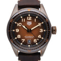 Tag Heuer Autavia 42mm Brown Dial Brown Leather Strap Watch for Men - WBE5191.FC8276