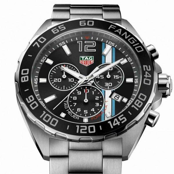 Tag Heuer Formula 1 Chronograph Black Dial Silver Steel Strap Watch for Men - CAZ101H.BA0842