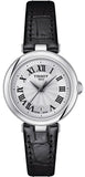 Tissot T126.010.16.013.00 Bellissima Small Lady Women's Watch – Silver Dial & Black Leather Strap