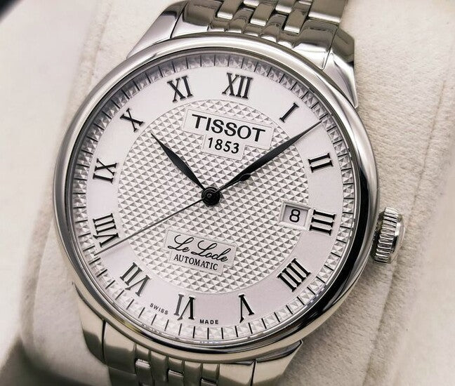 Tissot T Classic Le Locle Automatic White Dial Silver Steel Strap Watch For Men - T41.1.483.33