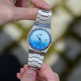 Tissot T137.407.11.351.01 PRX Powermatic 80 Men's Watch – Gradient Blue Dial & Silver Steel Strap