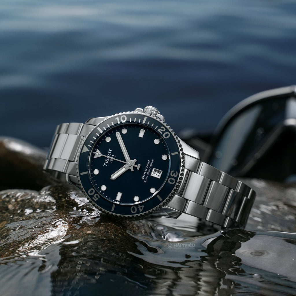 Tissot T120.410.11.041.00 Seastar 1000 Men’s Watch – Blue Dial & Silver Stainless Steel Bracelet