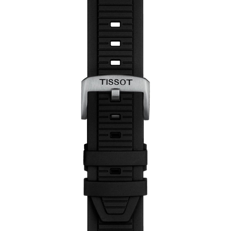 Tissot T141.417.17.011.00 T-Race Chronograph Men’s Watch – White Dial & Black Rubber Strap