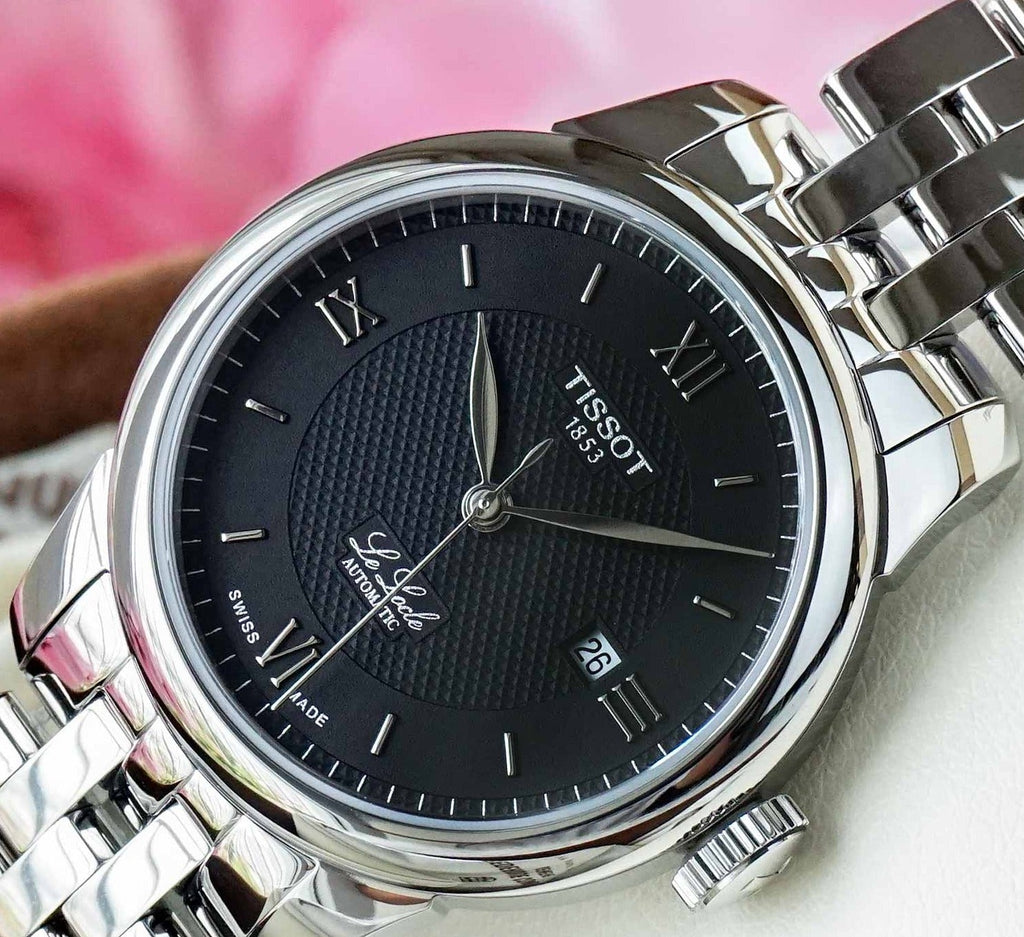 Tissot Le Locle Automatic Lady Black Dial Silver Steel Strap Watch For Women - T006.207.11.058.00