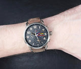 Tommy Hilfiger Briggs Chronograph Black Dial Brown Leather Strap Watch for Men - 1791425