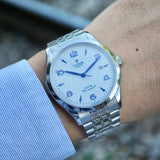 Tudor M91650-0005 1926 Automatic Men's Watch – White Dial & Silver Steel Strap