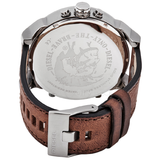 Diesel Mr Daddy Chronograph Grey Dial Brown Leather Strap Watch For Men - DZ7413