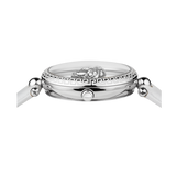 Versace Palazzo Empire White Dial White Leather Strap Watch for Women - VCO010017