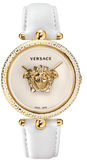 Versace VCO040017 Palazzo Empire Quartz Women's Watch – White Dial & White Leather Strap