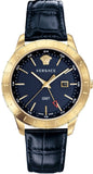 Versace VEBK00318 Univers Quartz Men's Watch – Navy Blue Dial & Navy Blue Leather Strap
