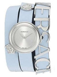 Versace VEBN00118 V-Flare Women's Watch – Silver Dial & Blue Leather Strap