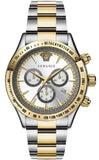 Versace VEV700519 Classic Chronograph Quartz Men's Watch – Silver Dial & Two-Tone Steel Strap