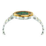 Versace Hellenyium Quartz Green Dial Silver Steel Strap Watch For Men - VEVK00420
