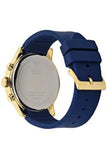 Guess Sunrise Blue Dial with Diamonds Blue Rubber Strap Watch For Women - W0616L2