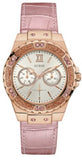 Guess W0775L3 Limelight Quartz Analog Women's Watch – White Dial & Pink Leather Strap