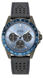 Guess W1108G6 Odyssey Analog Men's Watch – Blue Dial & Grey Rubber Strap