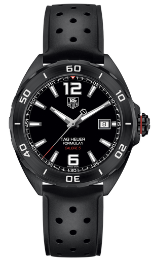 Tag Heuer Formula 1 Automatic Black Dial Black Rubber Strap Watch for Men - WAZ2115.FT8023