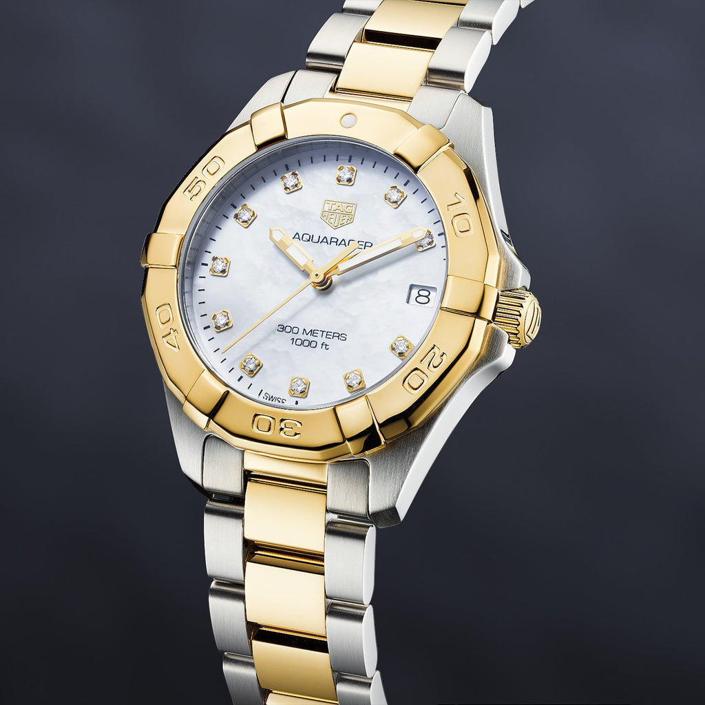 Tag Heuer Aquaracer White Mother of Pearl Dial Watch for Women - WBD1322.BB0320