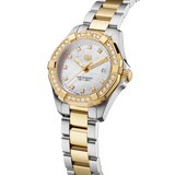 Tag Heuer Aquaracer Quartz Diamonds Mother of Pearl Dial Two Tone Steel Strap Watch for Women - WBD1423.BB0321