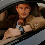 Tag Heuer Autavia Calibre 5 Automatic Olive Green Dial Green Leather Strap Watch for Men - WBE5190.FC8268