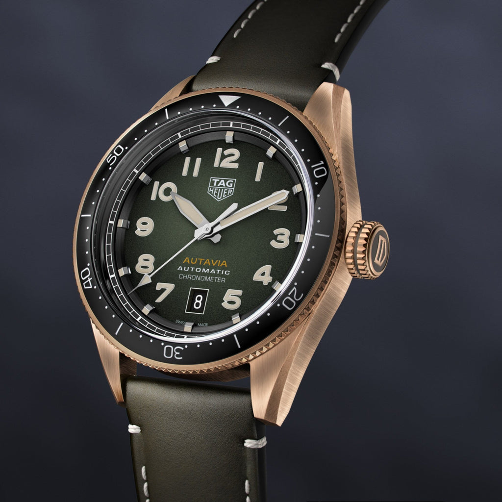 Tag Heuer Autavia Olive Green Dial Watch for Men - WBE5190.FC8268