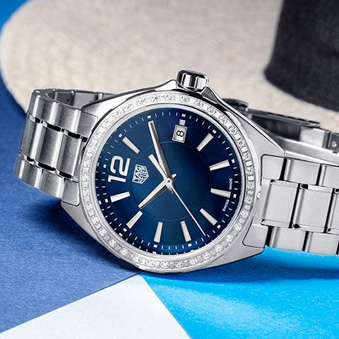Tag Heuer Formula 1 Diamonds Women's Watch WBJ1416.BA0664 – Blue Dial with Silver Steel Strap