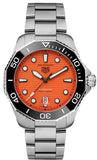 Tag Heuer Aquaracer Professional 300 Diver WBP201F.BA0632 Men's Automatic Watch – Orange Dial with Stainless Steel Bracelet