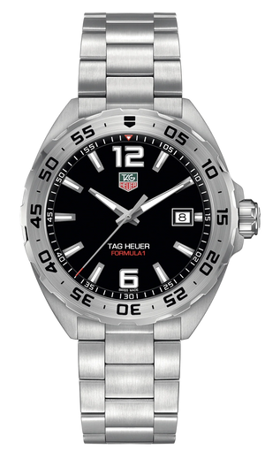 Tag Heuer Formula 1 Black Dial Silver Steel Strap Watch for Men - WAZ1112.BA0875