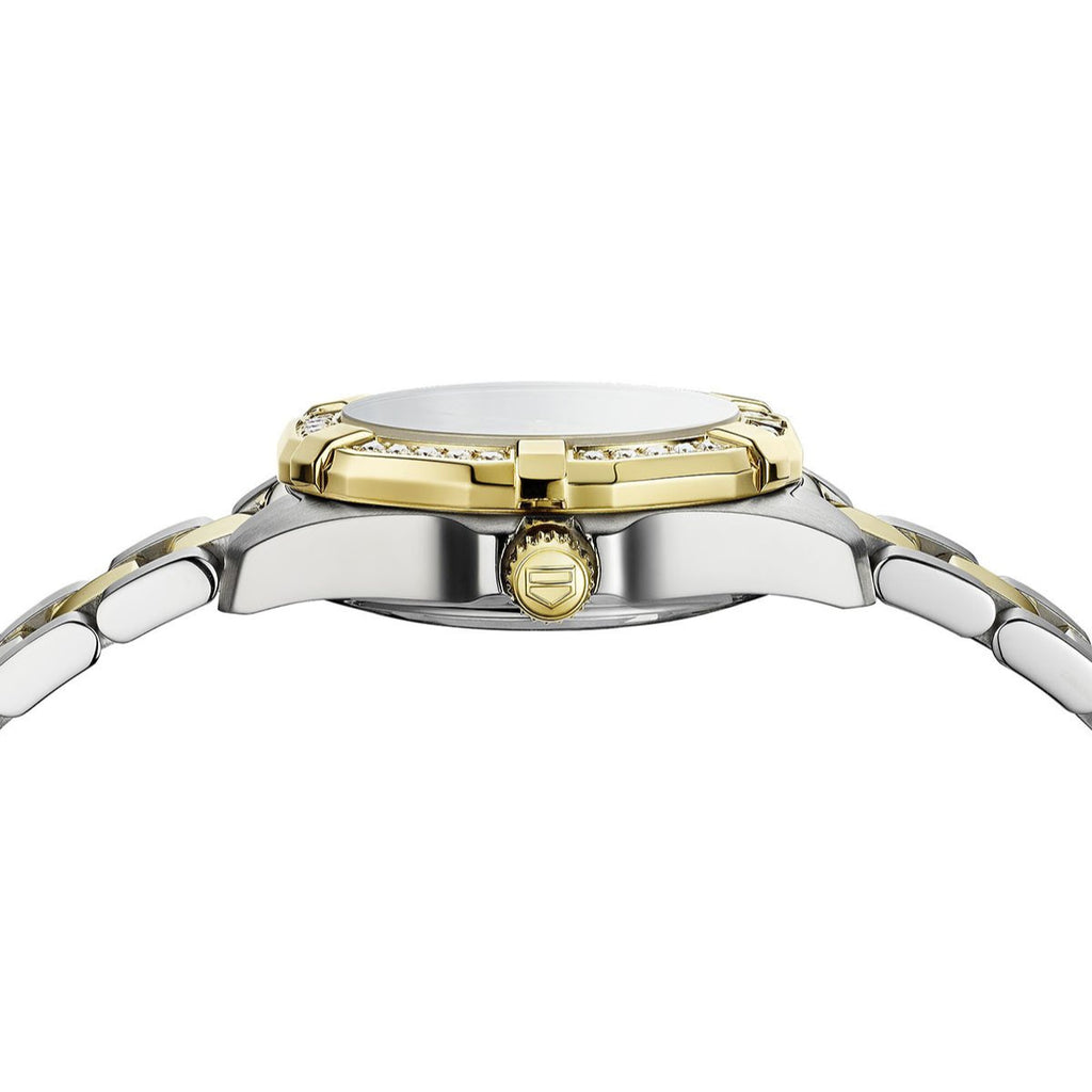 Tag Heuer Aquaracer Quartz Diamonds Mother of Pearl Dial Two Tone Steel Strap Watch for Women - WBD1423.BB0321