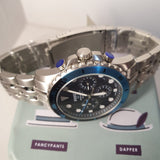 Fossil FS5827 FB-01 Chronograph Men’s Watch – Black Dial with Silver Steel Strap