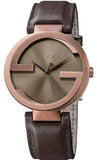 Gucci YA133207 Interlocking G Iconic Women's Watch – Brown Dial & Brown Leather Strap