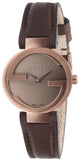 Gucci YA133504 G-Interlocking Women's Watch – Brown Dial & Brown Leather Strap