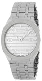 Gucci YA163402 25H Quartz Women's Watch – Silver Dial & Silver Steel Bracelet