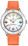 Breitling Superocean Heritage '57 Pastel Paradise A10340A11A1X1 Women's Watch – White Dial with Orange Leather Strap