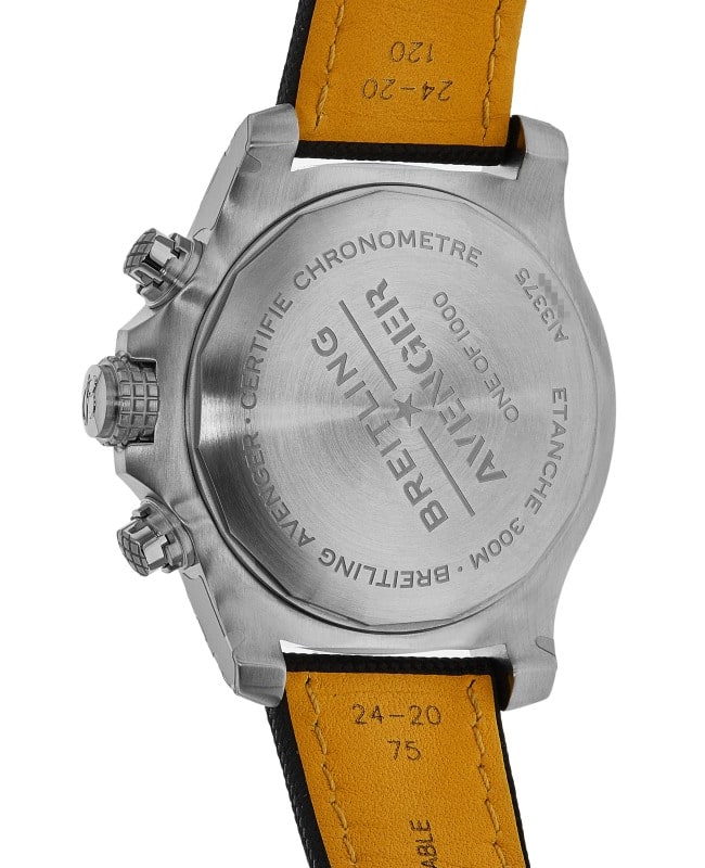 Breitling Super Avenger Chronograph 48 White Dial Black Nylon Strap Watch for Men - A133751A1A1X1