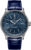 Breitling Navitimer Automatic 35 Blue Dial Blue Leather Strap Watch for Men - A17395161C1P1