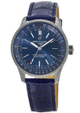 Breitling Navitimer Automatic 35 Blue Dial Blue Leather Strap Watch for Men - A17395161C1P1