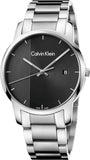 Calvin Klein K2G2G14Y City Chronograph Quartz Men's Watch – Black Dial & Silver Steel Bracelet